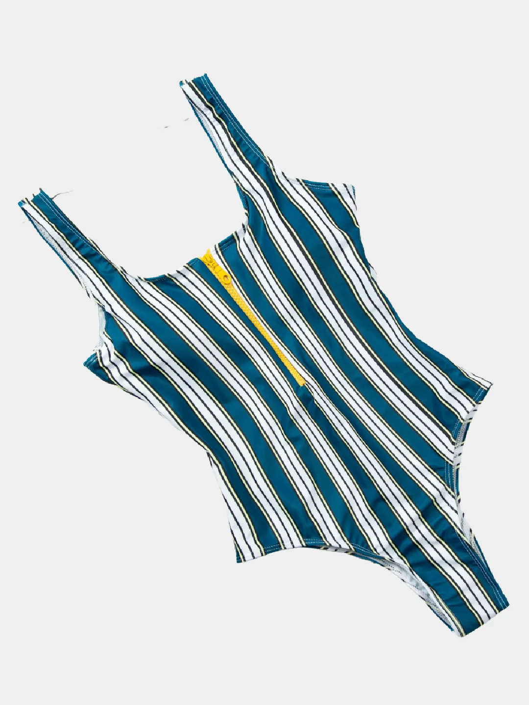 Синий купальник слитный женский