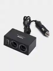 Многофункциональный разветвитель прикуривателя 2 входа +  USB 3.1А с проводом 12v/24v