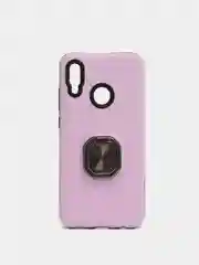Лавандовый чехол Huawei P Smart 2019 / Honor 10 Lite, Хонор 10лайт с металлическим кольцом подставкой