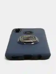 Темно-синий чехол Huawei P Smart 2019 / Honor 10 Lite, Хонор 10лайт с металлическим кольцом подставкой