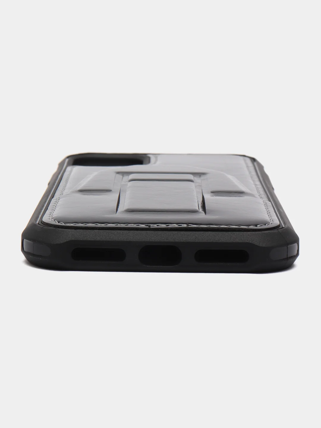Черный чехол кожаный для iPhone 11 / 12 / 12 Pro / 13 / 13 Pro / 13 Pro Max айфон про макс магнит