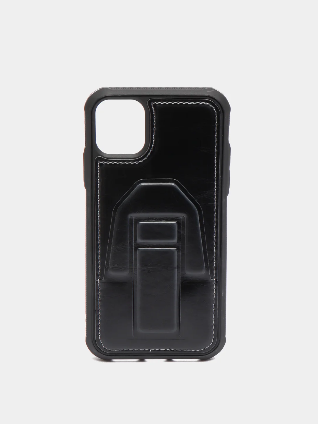 Черный чехол кожаный для iPhone 11 / 12 / 12 Pro / 13 / 13 Pro / 13 Pro Max айфон про макс магнит