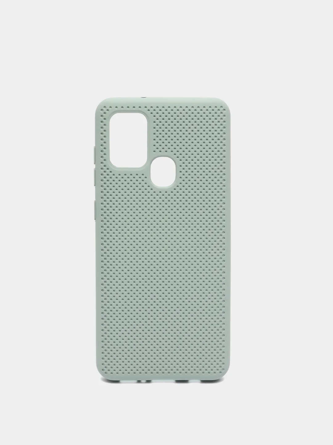 Бирюзовый чехол Накладка "Soft-touch" с перфорацией для Samsung A01/A20/A21S/A41/A60/A71/A81/A91