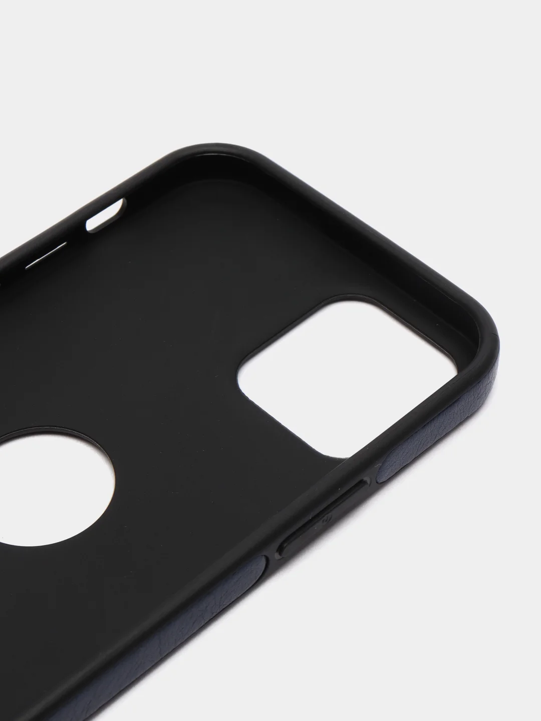 Темно-синий чехол для iPhone 14 / 11 / 12 / 13 Pro Max Plus кожаный на айфон про макс