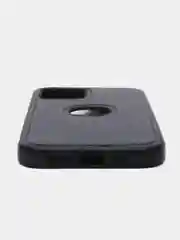 Темно-синий чехол для iPhone 14 / 11 / 12 / 13 Pro Max Plus кожаный на айфон про макс
