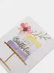 Лавандовый мини открытка для цветов и подарков, с днем рождения, маме, с днем мамы