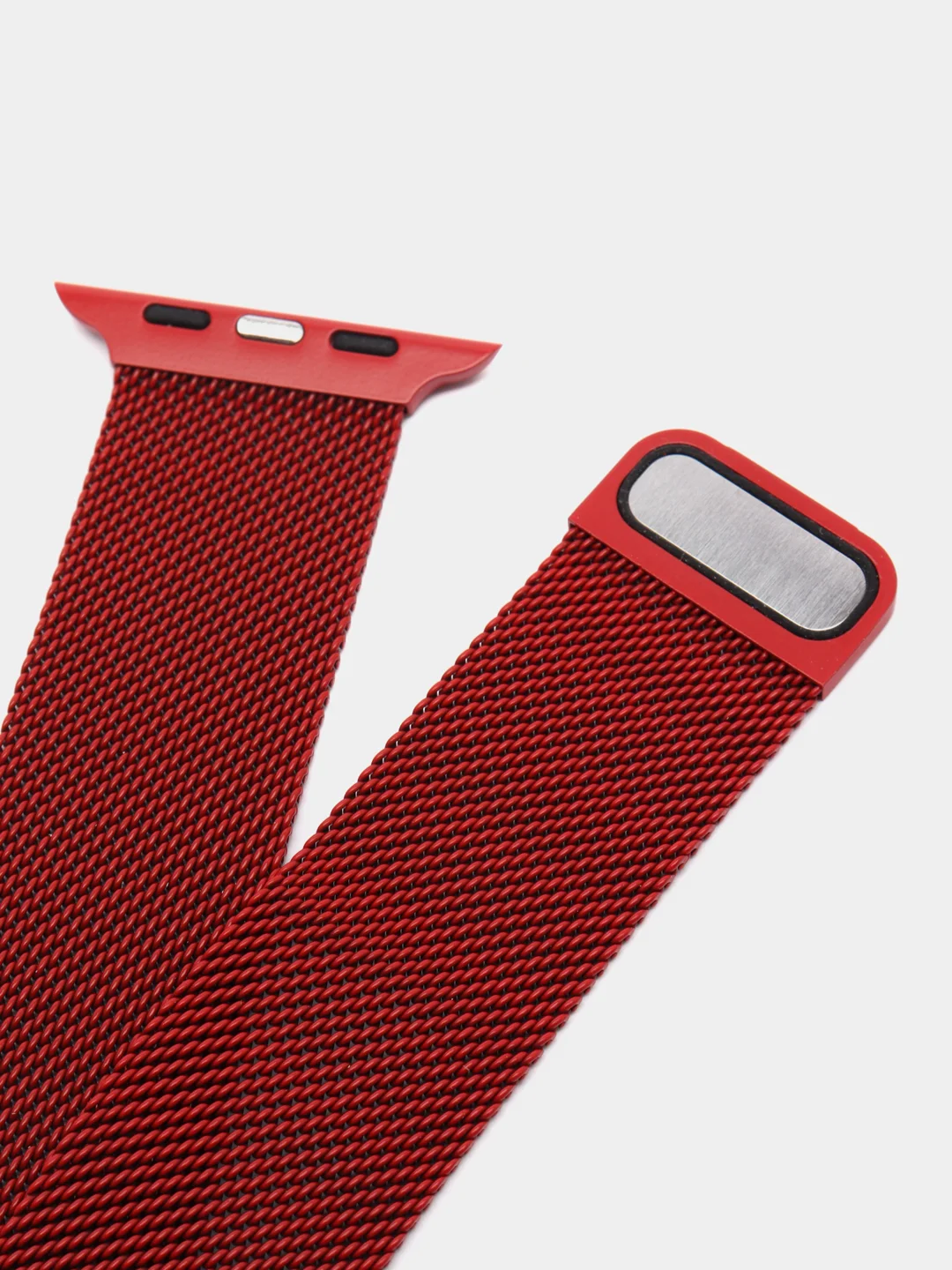 Красный ремешок Apple Watch 38 /40 /41, 42 /44 /45 мм миланское плетение (миланская петля)