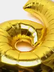 Шар-цифра фольгированный, 75-85 см, золотой