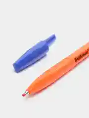 Ручка шариковая R 301, чернила синие, корпус оранжевый неон
