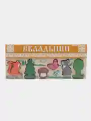 Деревянная доска-вкладыш, рамка-вкладыш Лес, развивающая деревянная игрушка