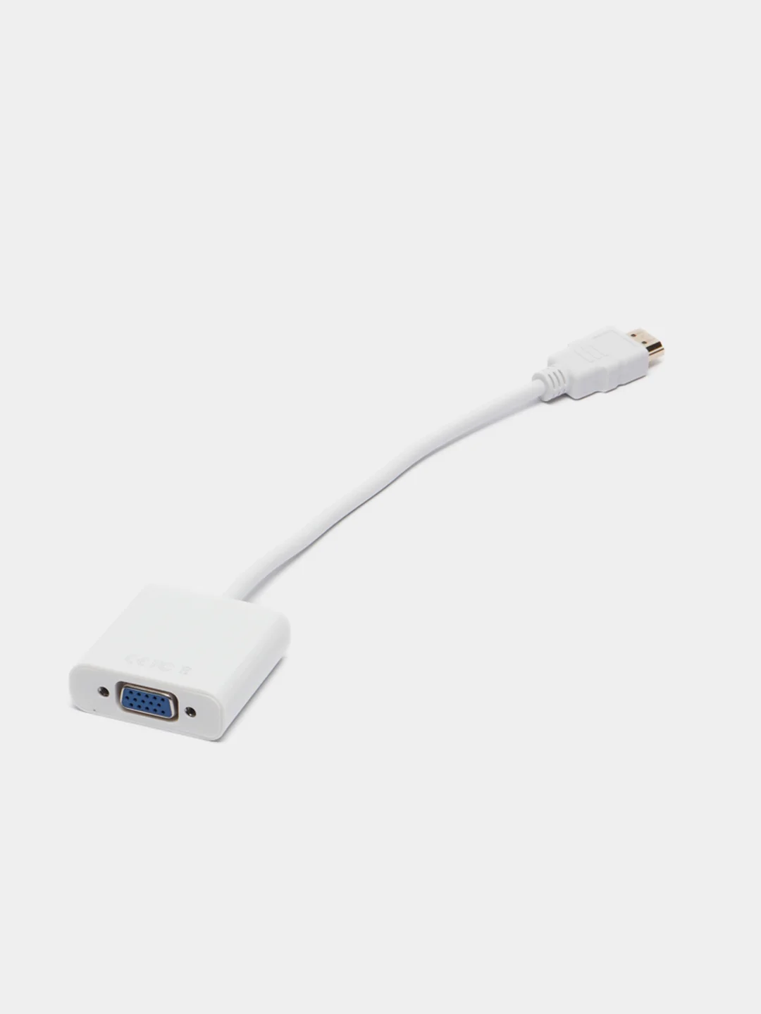 Молочный адаптер HDMI to VGA, 20 см, переходник VGA на HDMI, кабель HDMI - VGA, конвертер HDMI - VGA