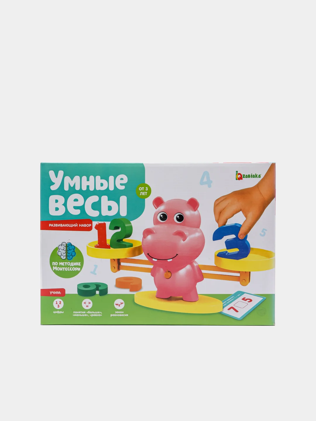 Развивающий набор "Умные весы", пингвин, обезьяна, кот, мартышка с бананами