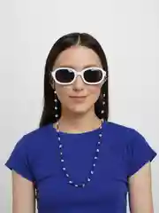 Черный цепочка для очков из бисера