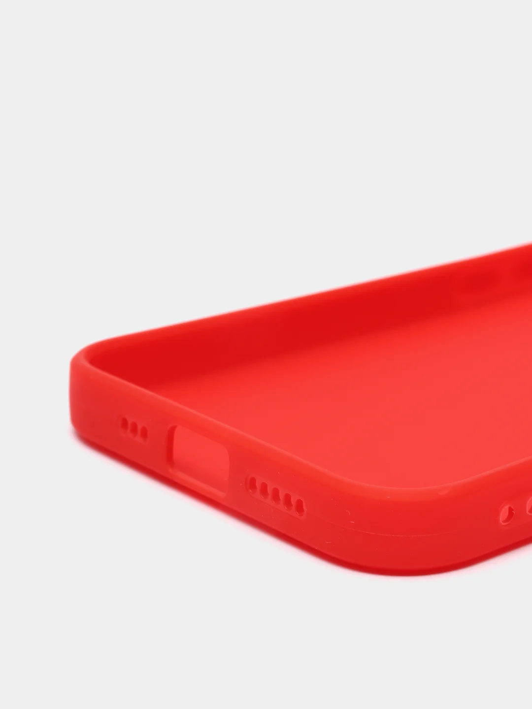 Красный чехол Silicone Case для iPhone 12, 12 Pro, Max, 12 mini, 13, 13 Pro, Max с защитой камеры