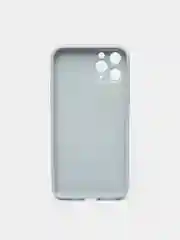 Небесно-голубой чехол для iPhone Xr/ 11/ 12/ mini/ Pro/ ProMax, силиконовый со стеклянной панелью
