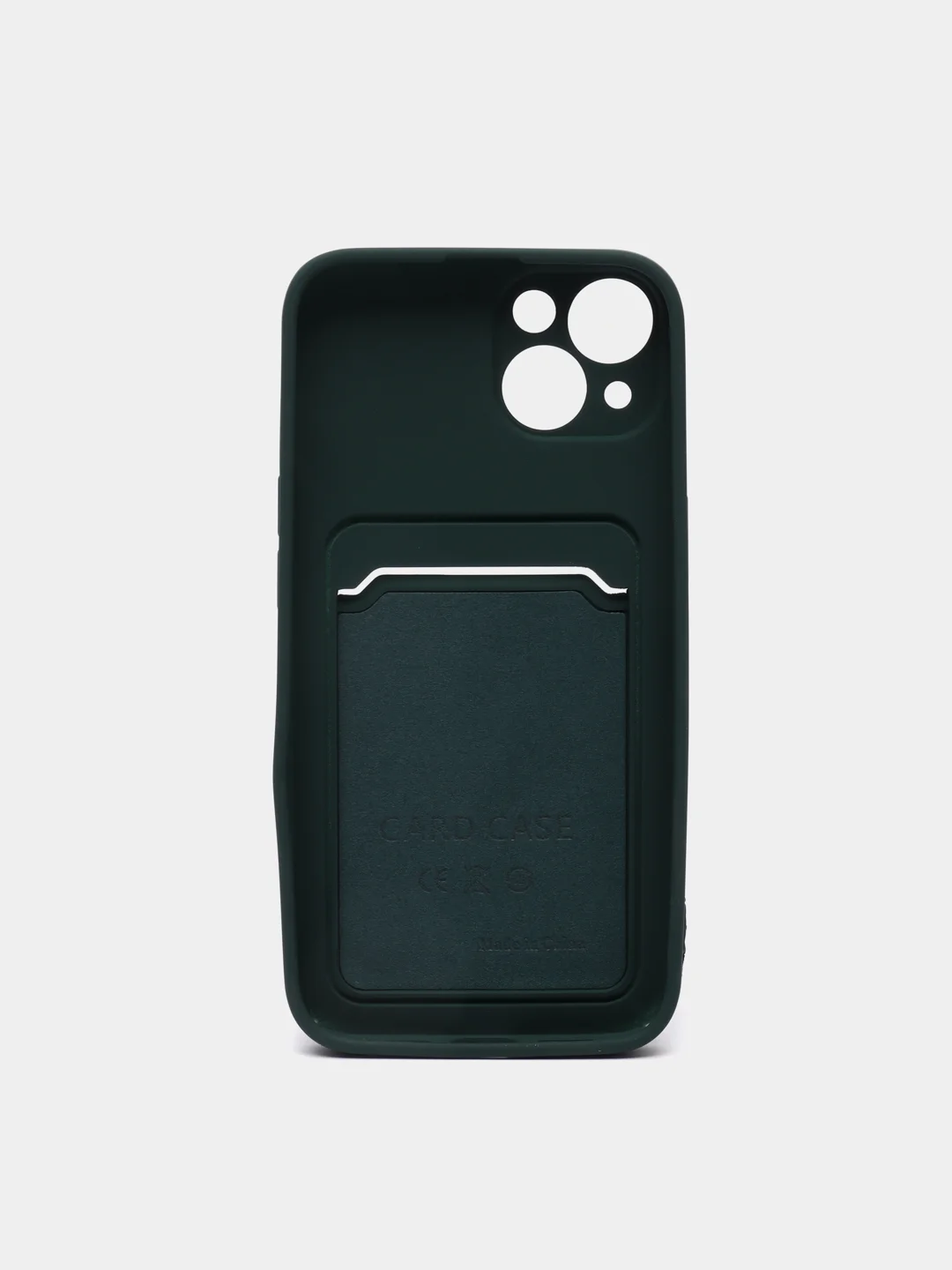 Зеленый чехол с карманом для карты и мягкой вставкой для iPhone 13, 13 Pro, 13 Pro Max