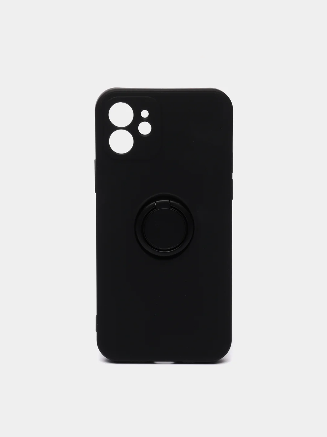Черный чехол с кольцом для iPhone 12 Pro, 12, 12 mini, 11, XR
