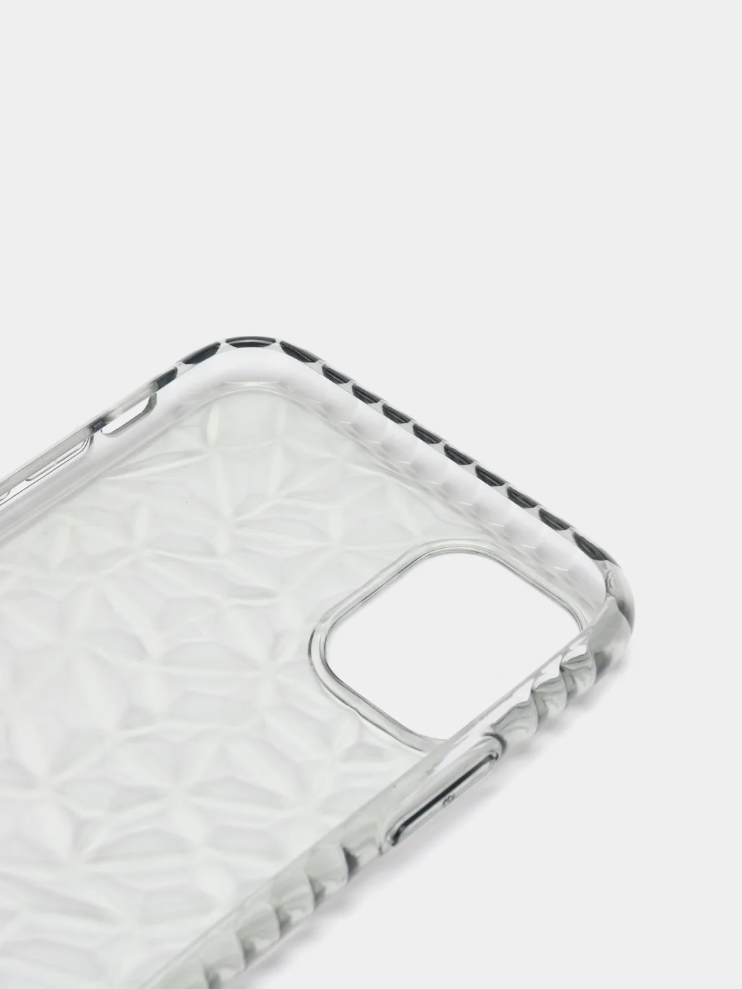 Тёмно-серый прозрачный чехол для iPhone 11 12 Pro силиконовый айфон про
