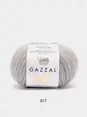 Серый меланж пряжа  Gazzal Baby Wool  20% Кашемир 40% Акрил 40% Мериносовая шерсть 50г 175м
