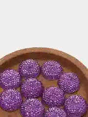 Фиолетовый кабошон круглый, акрил, 10 штук в упаковке
