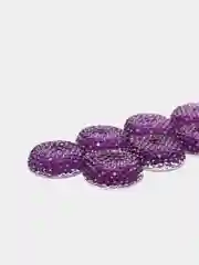 Фиолетовый кабошон круглый, акрил, 10 штук в упаковке