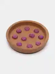 Фиолетовый кабошон круглый, акрил, 10 штук в упаковке