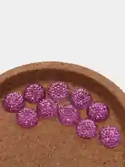 Фиолетовый кабошон круглый, акрил, 10 штук в упаковке