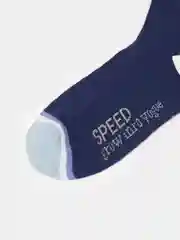 Серый меланж носки с принтом "Speed grow into vogue"