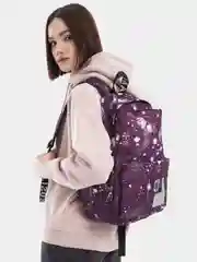 Фиолетовый рюкзак "Galaxy" женский, городской черный,  16л