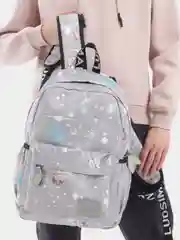Серый рюкзак "Galaxy" женский, городской черный,  16л