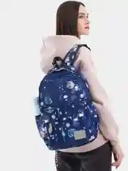 Синий рюкзак "Galaxy" женский, городской черный,  16л