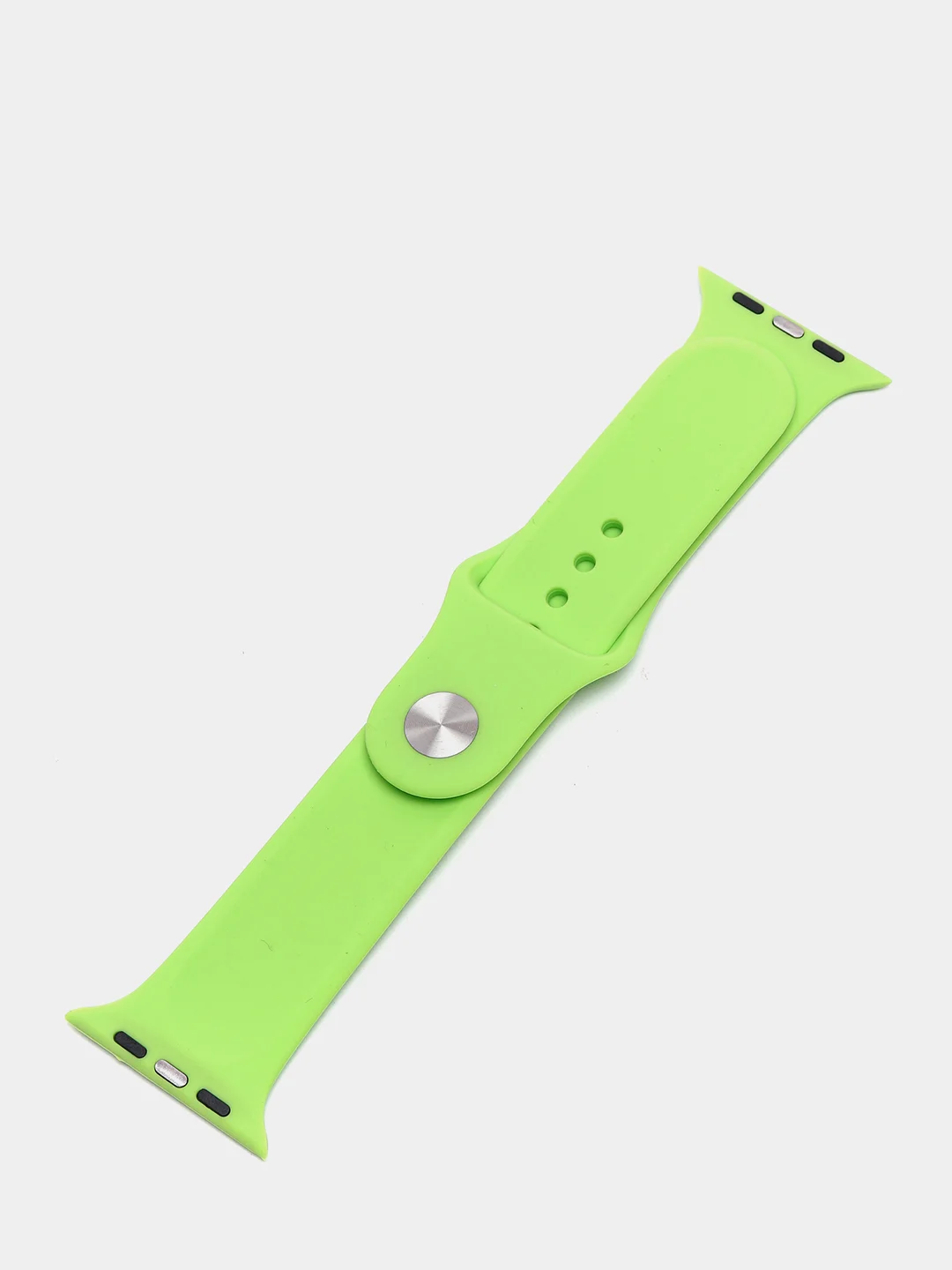 Зеленый силиконовый ремешок для Apple Watch 4, 5, 6, 7, 8, SE на 38/42/40/44/41/45