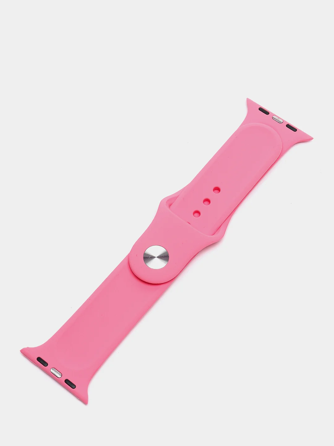 Розовый силиконовый ремешок для Apple Watch 4, 5, 6, 7, 8, SE на 38/42/40/44/41/45