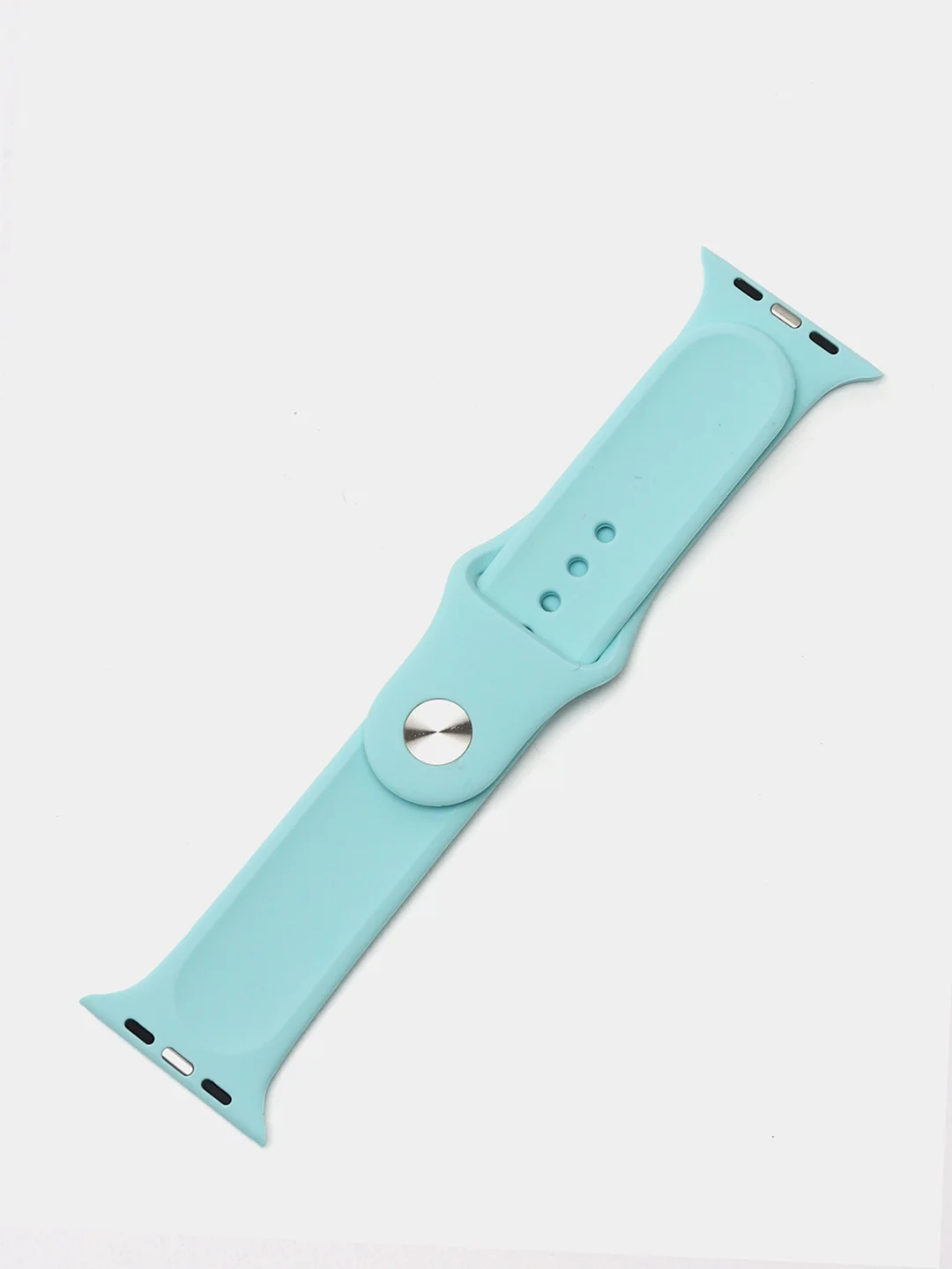Небесно-голубой силиконовый ремешок для Apple Watch 4, 5, 6, 7, 8, SE на 38/42/40/44/41/45
