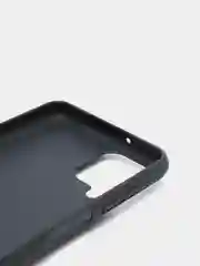 Синий чехол Samsung Galaxy A12 / M12 силиконовый под кожу с подставкой