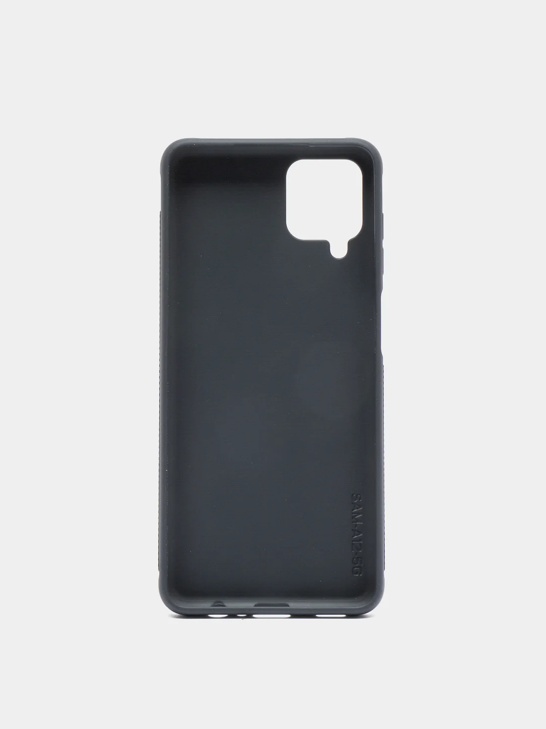 Синий чехол Samsung Galaxy A12 / M12 силиконовый под кожу с подставкой