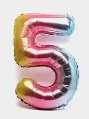 Воздушный шар "Цифра 5" 80 см, градиент