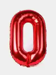 Воздушный шар "Цифра 0" красный 100 см