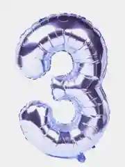 Воздушный шар "Цифра 3" фиолетовый 100 см
