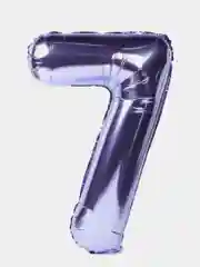 Фиолетовый воздушный шар "Цифра 7" фиолетовый 100 см