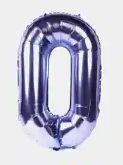 Фиолетовый воздушный шар "Цифра 0" фиолетовый 100 см