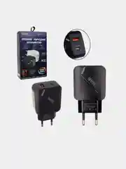 Черный блок питания для смартфона с Type-C, быстрая зарядка, 20 W