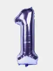 Воздушный шар "Цифра 1" фиолетовый 100 см