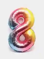 Воздушный шар "Цифра 8", 40 см, градиент