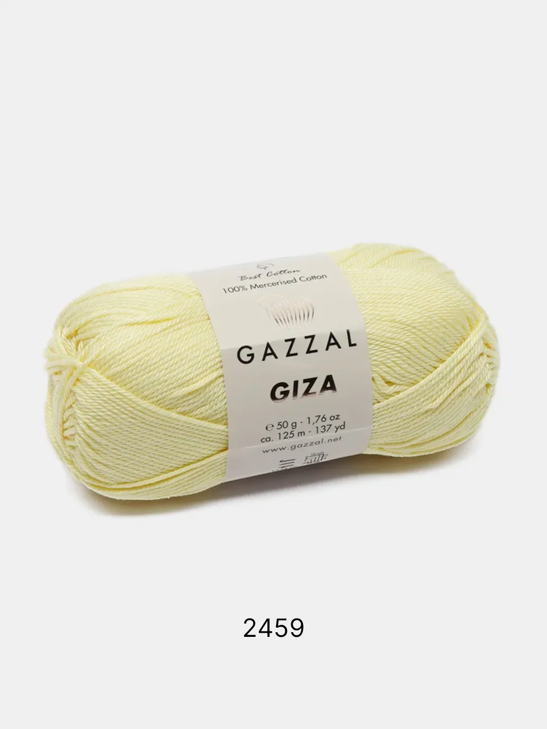 Золотой пряжа Gazzal Giza 100% Мерсеризованный хлопок 50г 125м