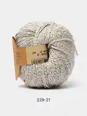 Серый меланж пряжа Fibra Natura Papyrus 78% Хлопок  22% Шелк 50г 120м 1 шт