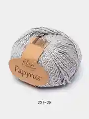 Серый пряжа Fibra Natura Papyrus 78% Хлопок  22% Шелк 50г 120м 1 шт