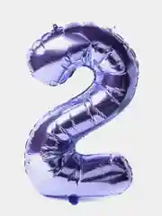 Фиолетовый воздушный шар "Цифра 2" фиолетовый 100 см