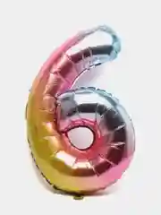 Воздушный шар "Цифра 6", 80 см, градиент