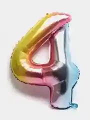 Воздушный шар "Цифра 4", 80 см, градиент